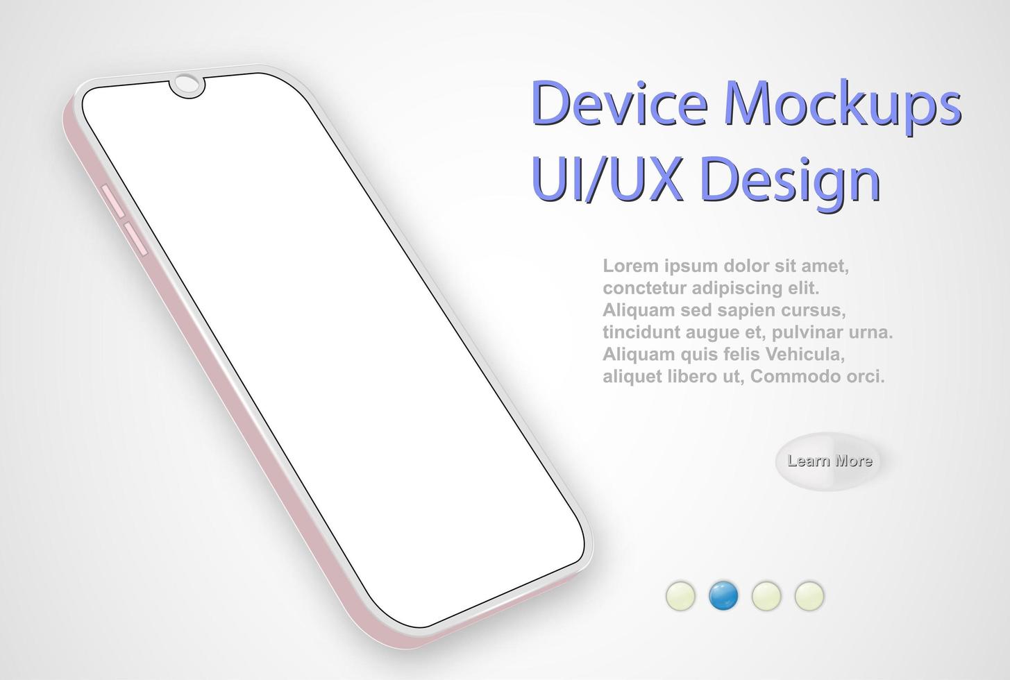 pantalla en blanco del teléfono inteligente, maqueta del teléfono. plantilla infográfica con interfaz de usuario para presentación. vector