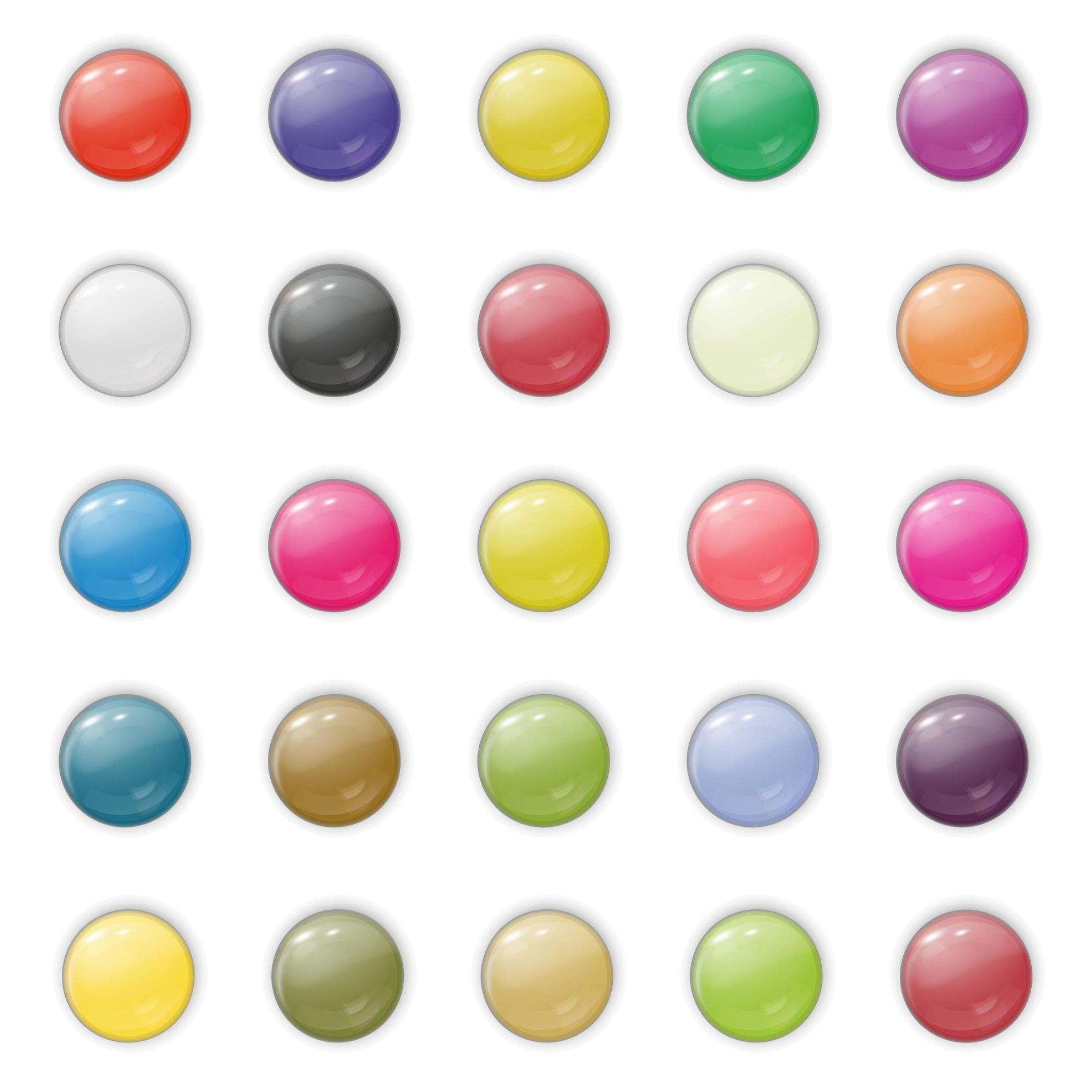 vector illustration of glossy glass buttons for icons. 5092945 Vector