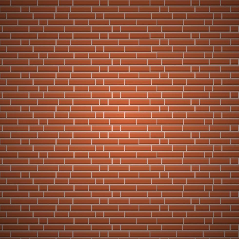 Brick red wall background texture. vector