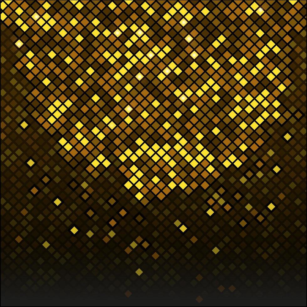 Shining golden mosaic abstract background. vector