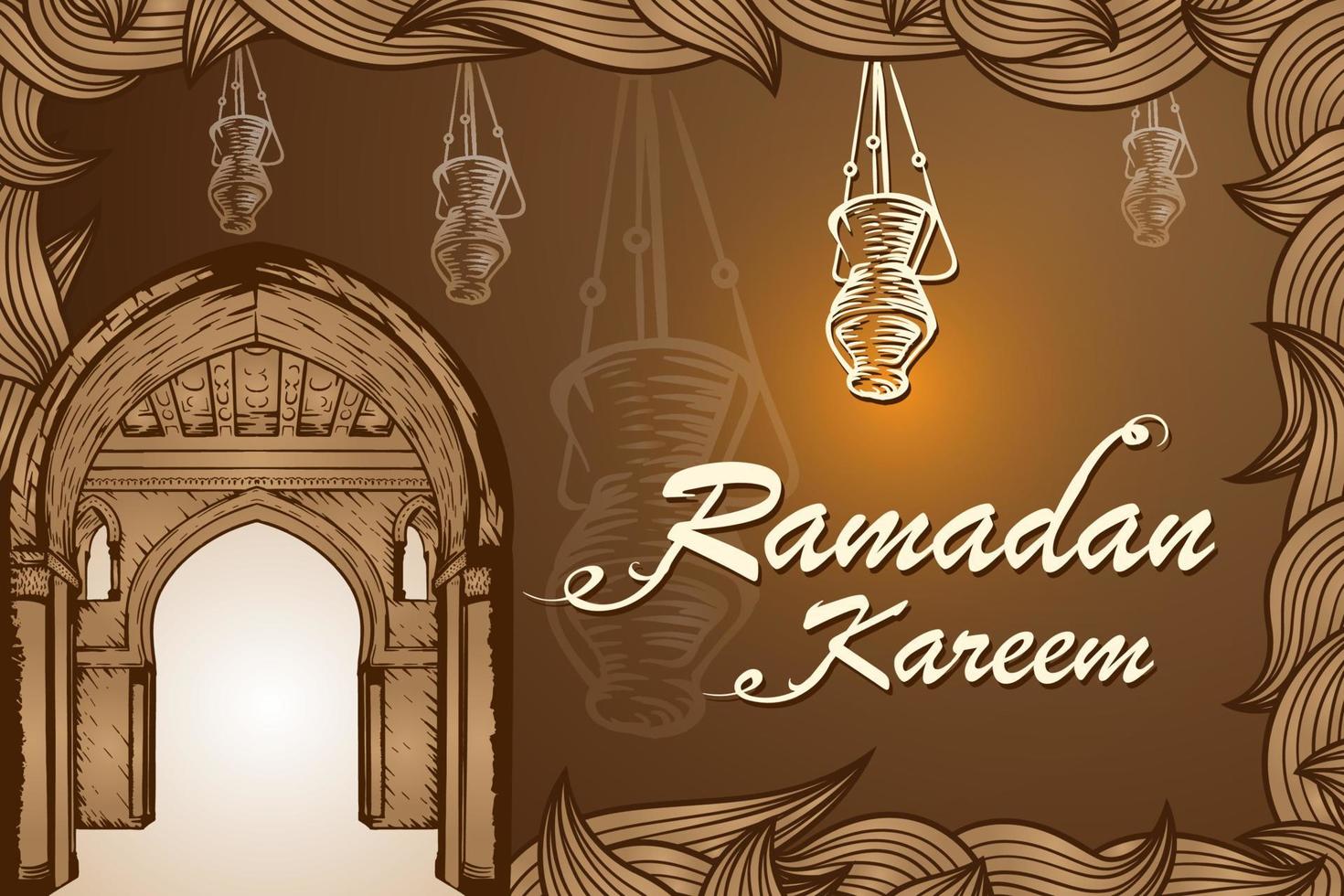 ramadan kareem theme background vector