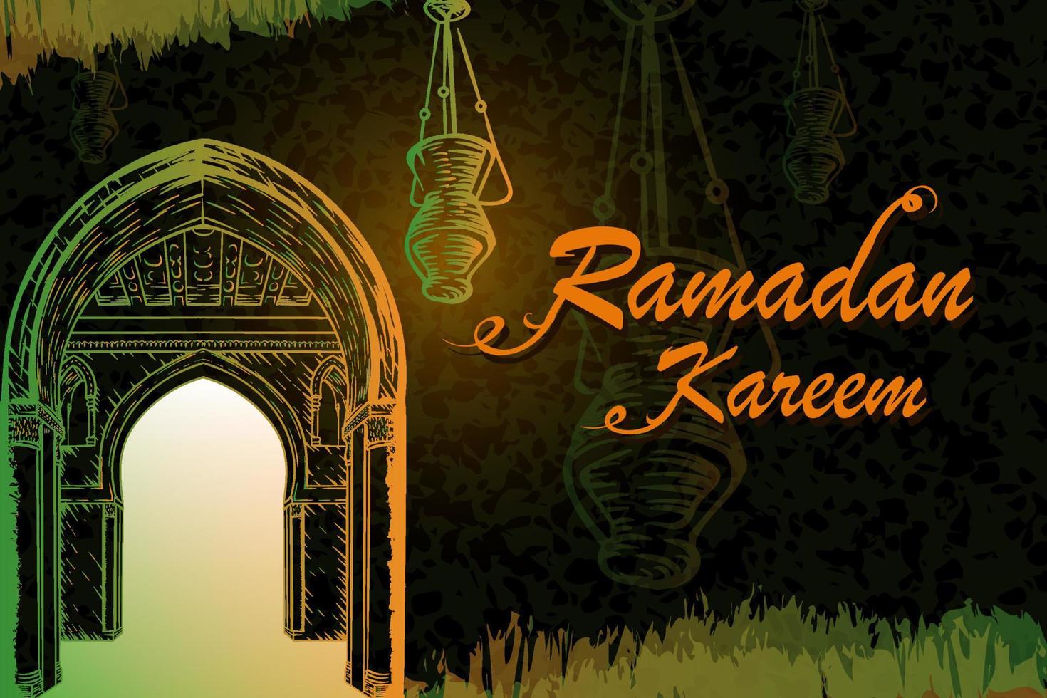 ramadan kareem theme background vector