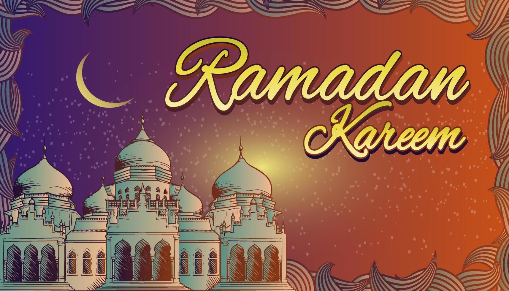 fondo de tema de ramadán kareem vector