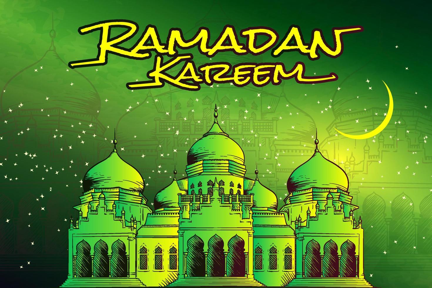 fondo de tema de ramadán kareem vector