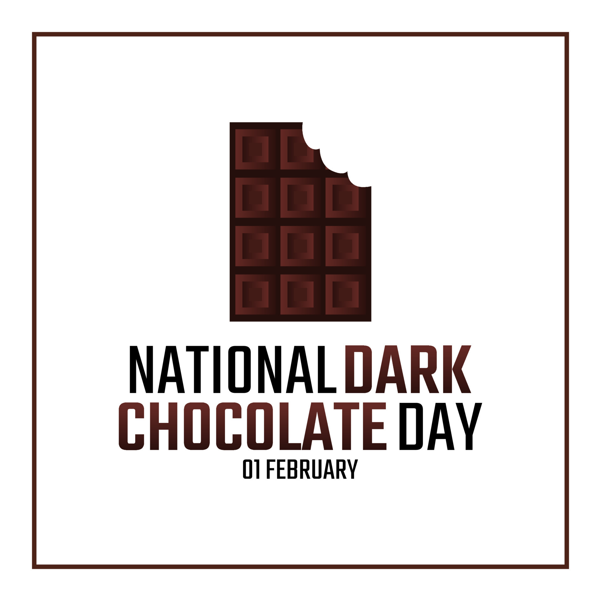 vector graphic of national dark chocolate day good for national dark