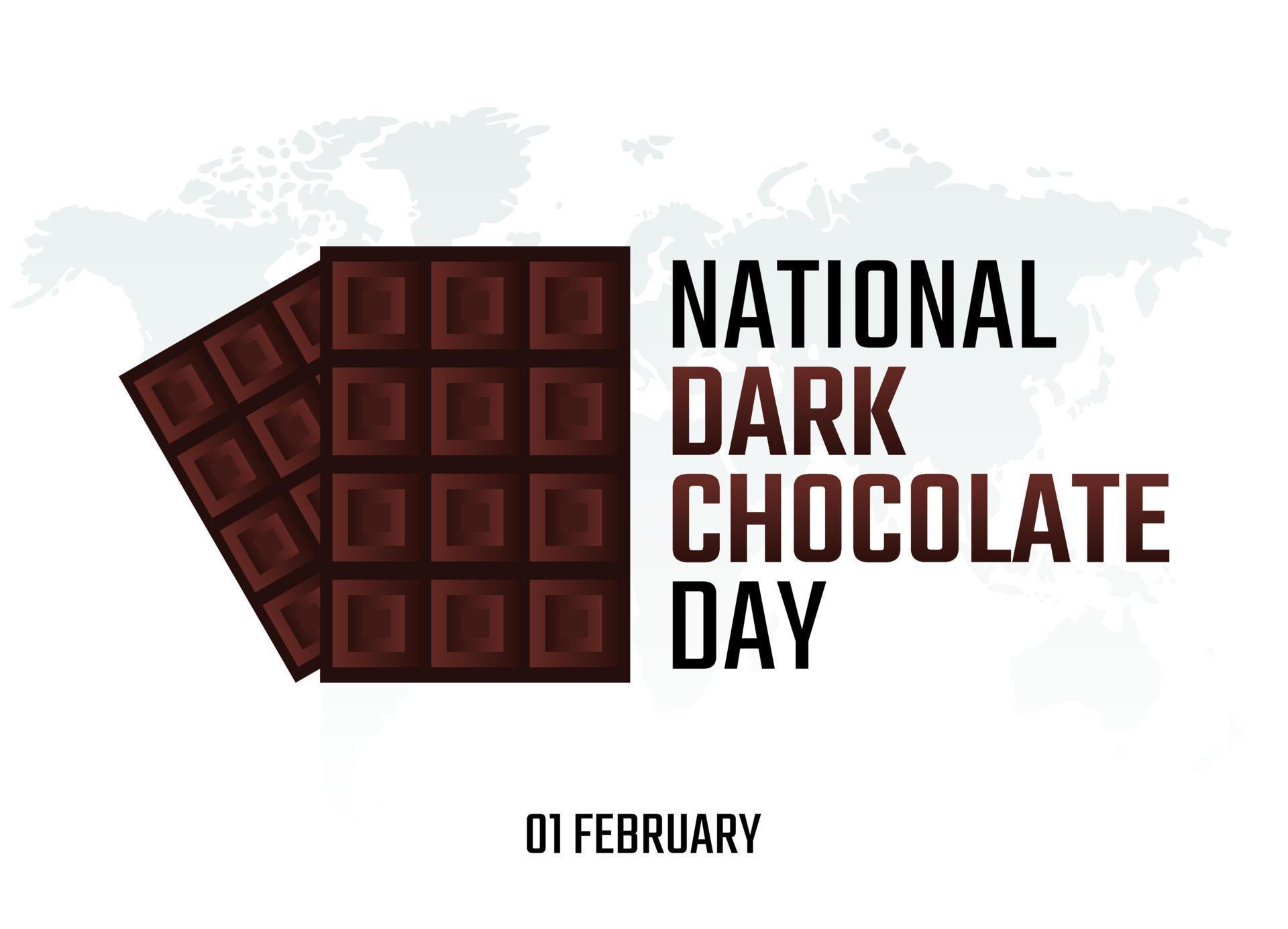 vector graphic of national dark chocolate day good for national dark
