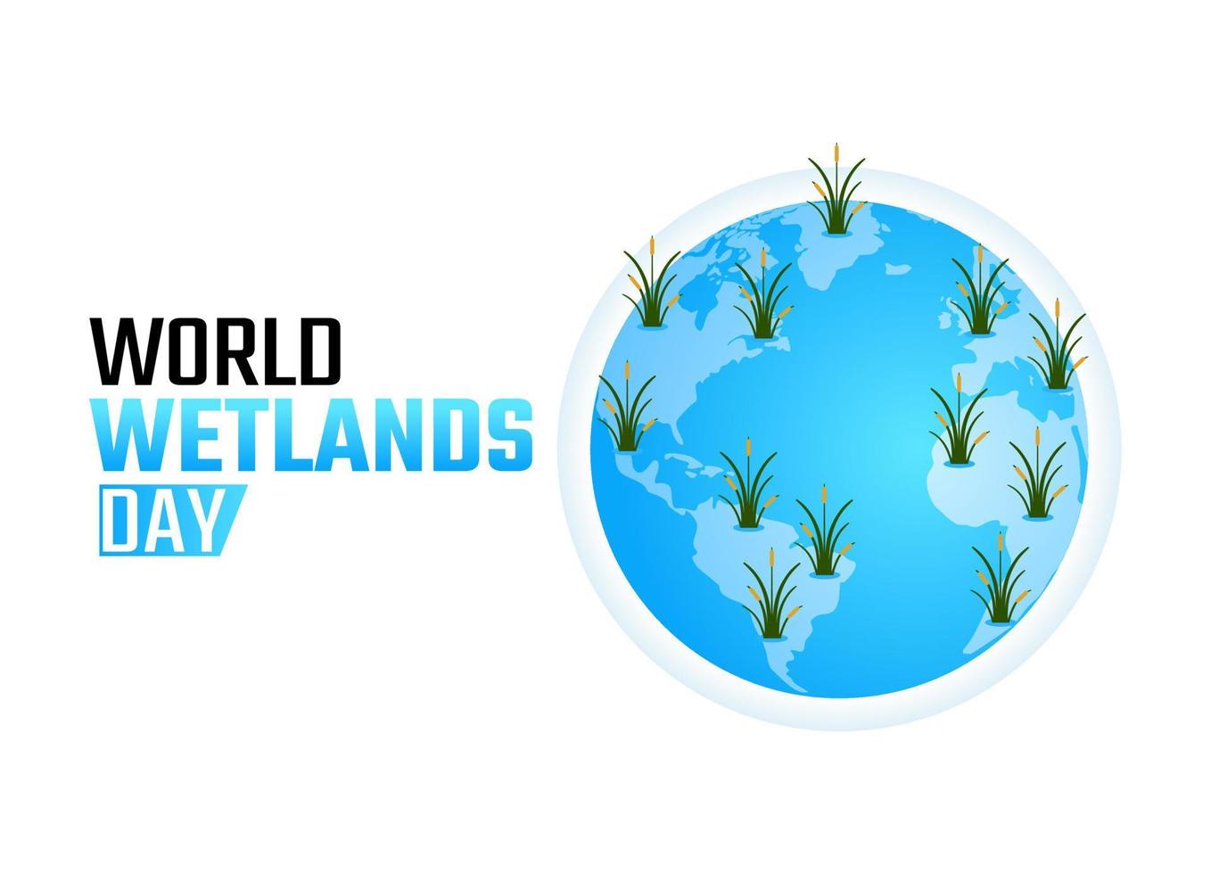 vector graphic of world wetlands day good for world wetlands day celebration. flat design. flyer design.flat illustration.