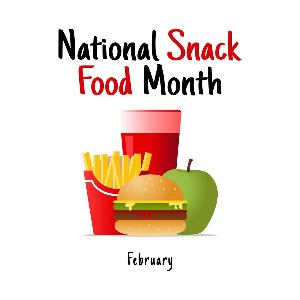 vector graphic of national snack food month good for national snack