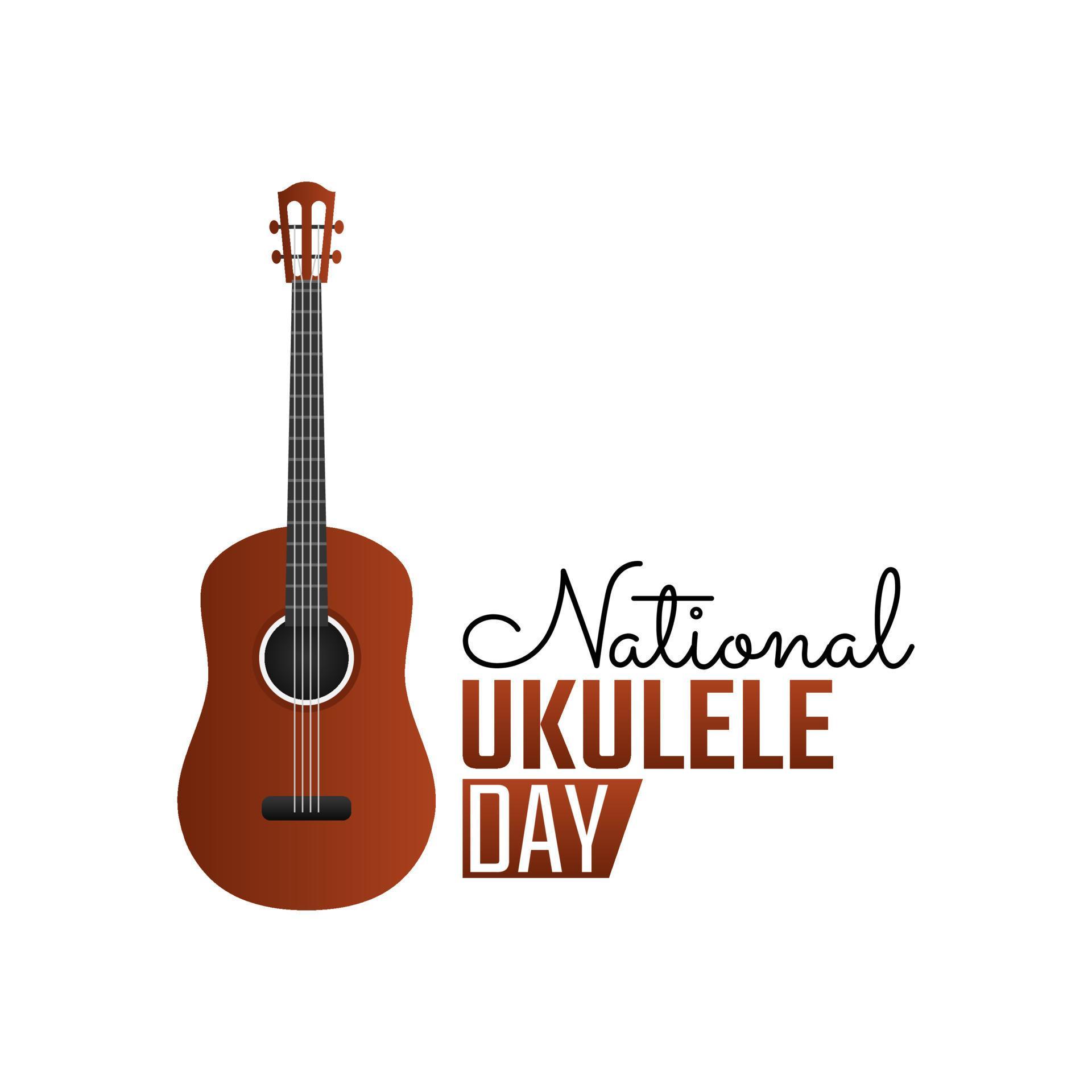 vector graphic of national ukulele day good for national ukulele day