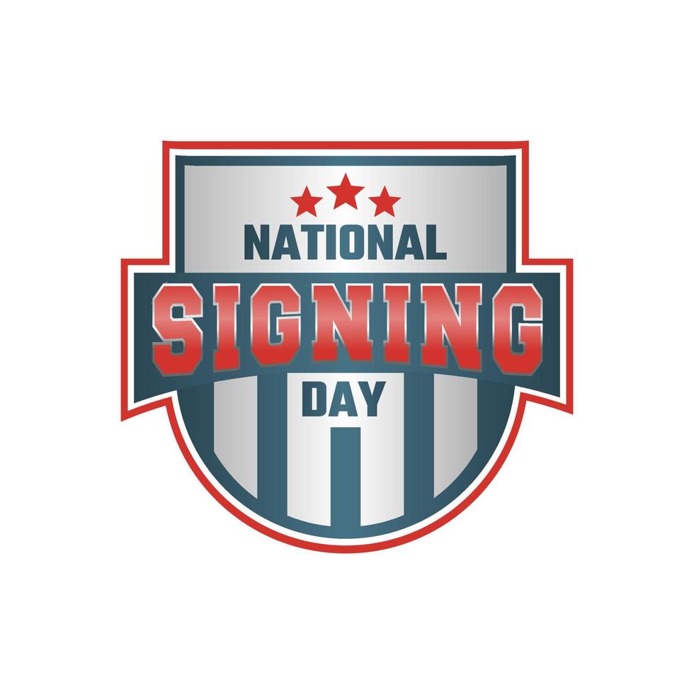 vector graphic of national signing day good for national signing day