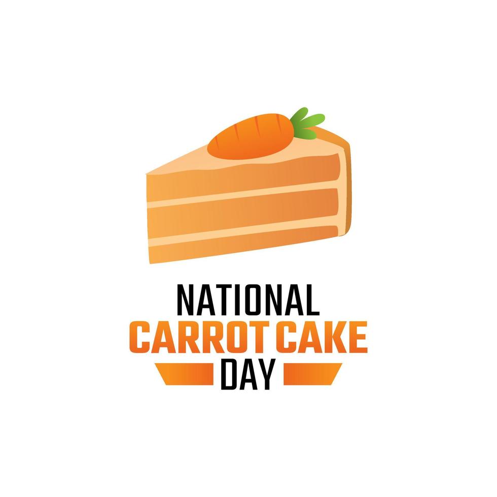 vector graphic of national carrot cake day good for national carrot