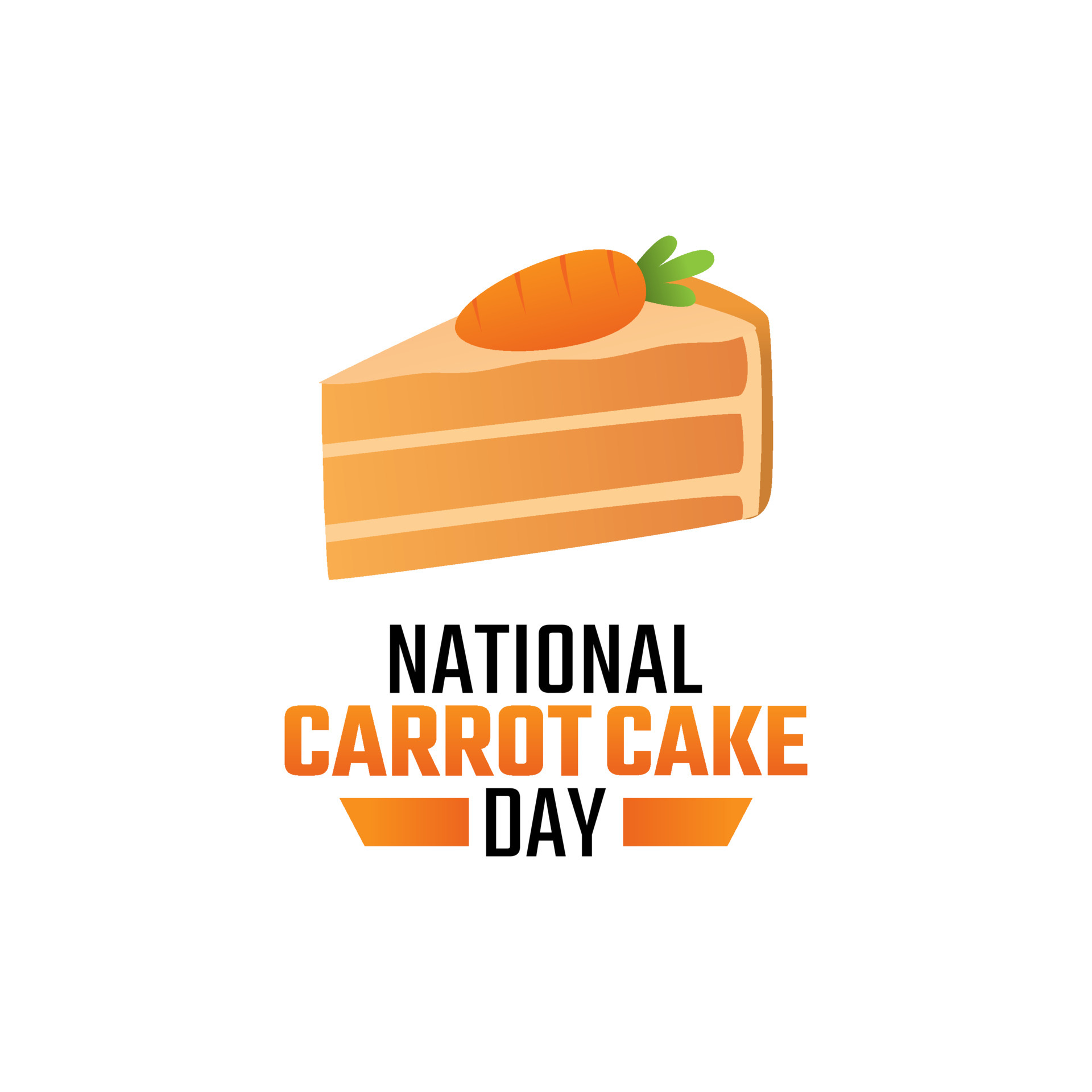 vector graphic of national carrot cake day good for national carrot
