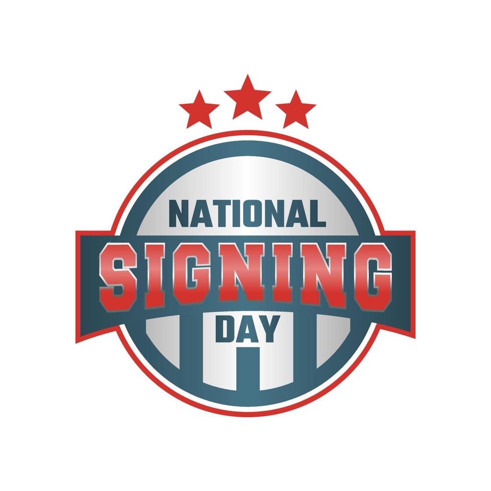 vector graphic of national signing day good for national signing day