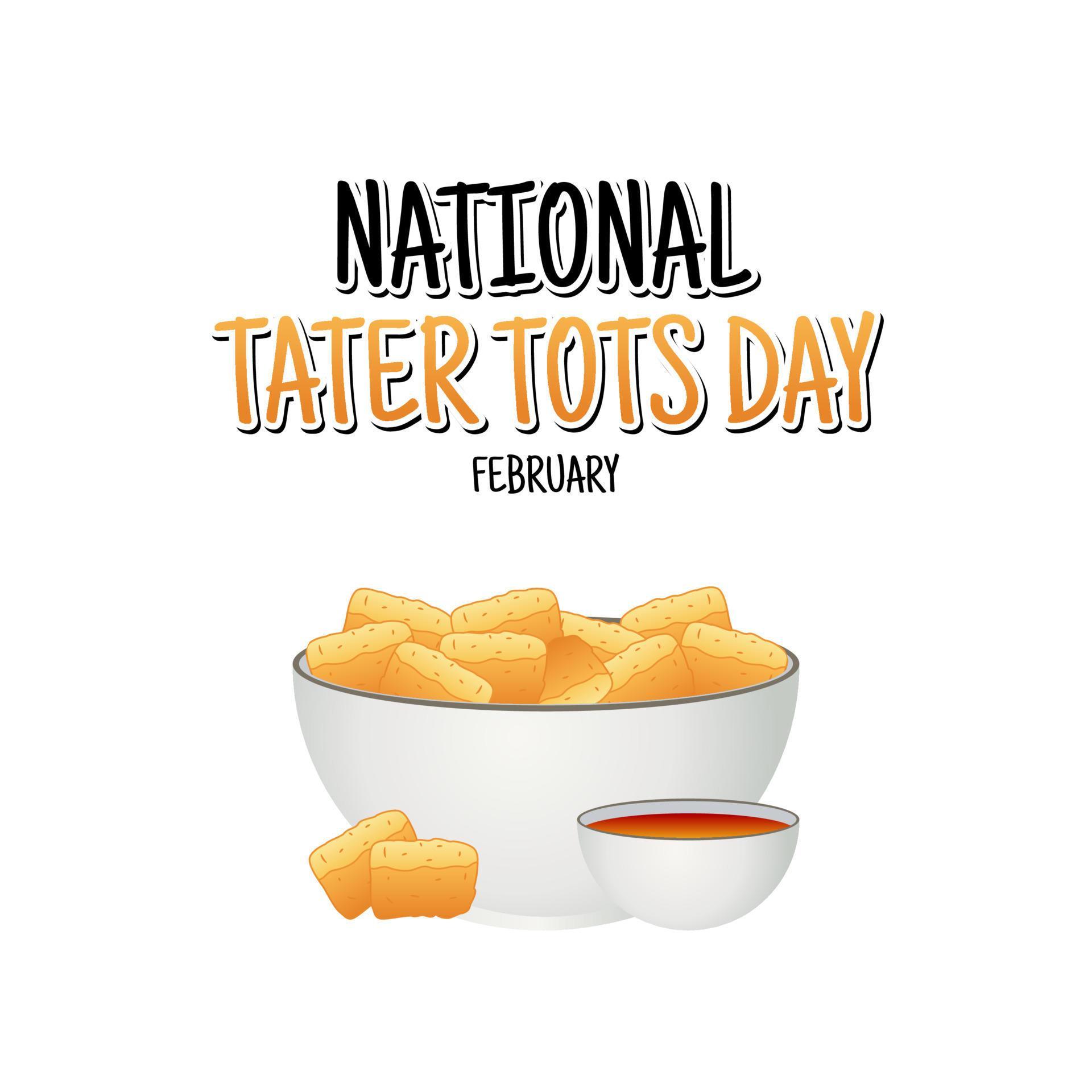 vector graphic of national tater tots day good for national tater tots