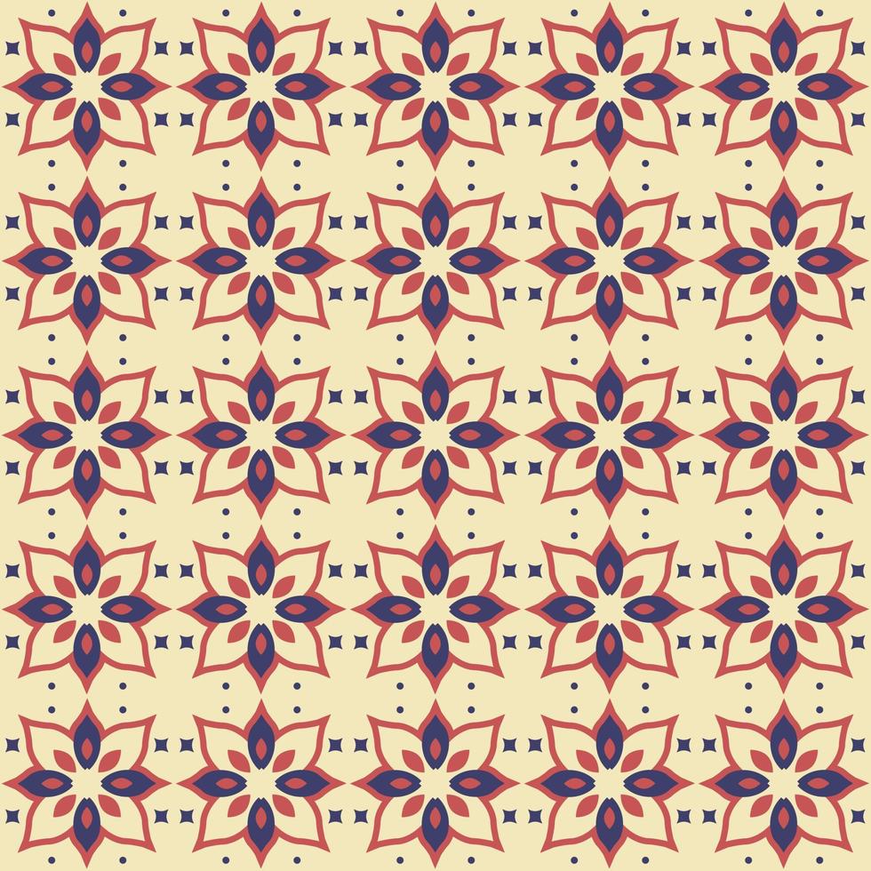pattern design elements symmetrical petals sketch retro design vector
