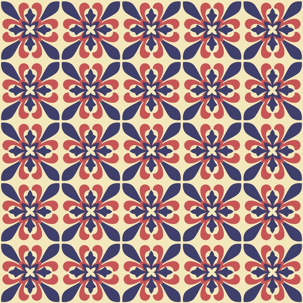 pattern design elements symmetrical petals sketch retro design vector