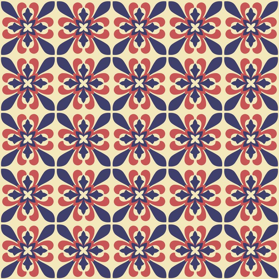 pattern design elements symmetrical petals sketch retro design vector