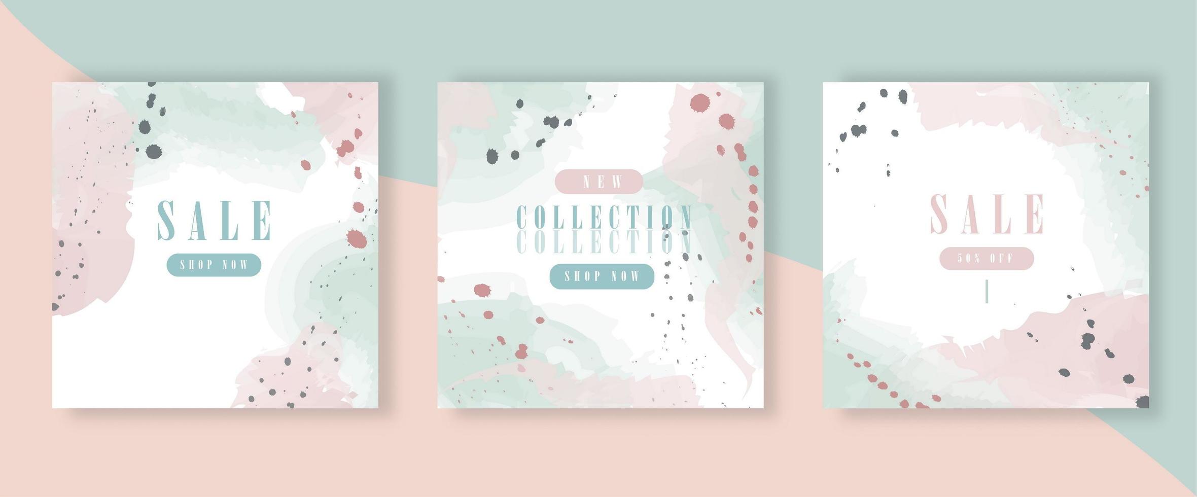 Social media post banner for fashion sale promotion. Square frame poster. vector