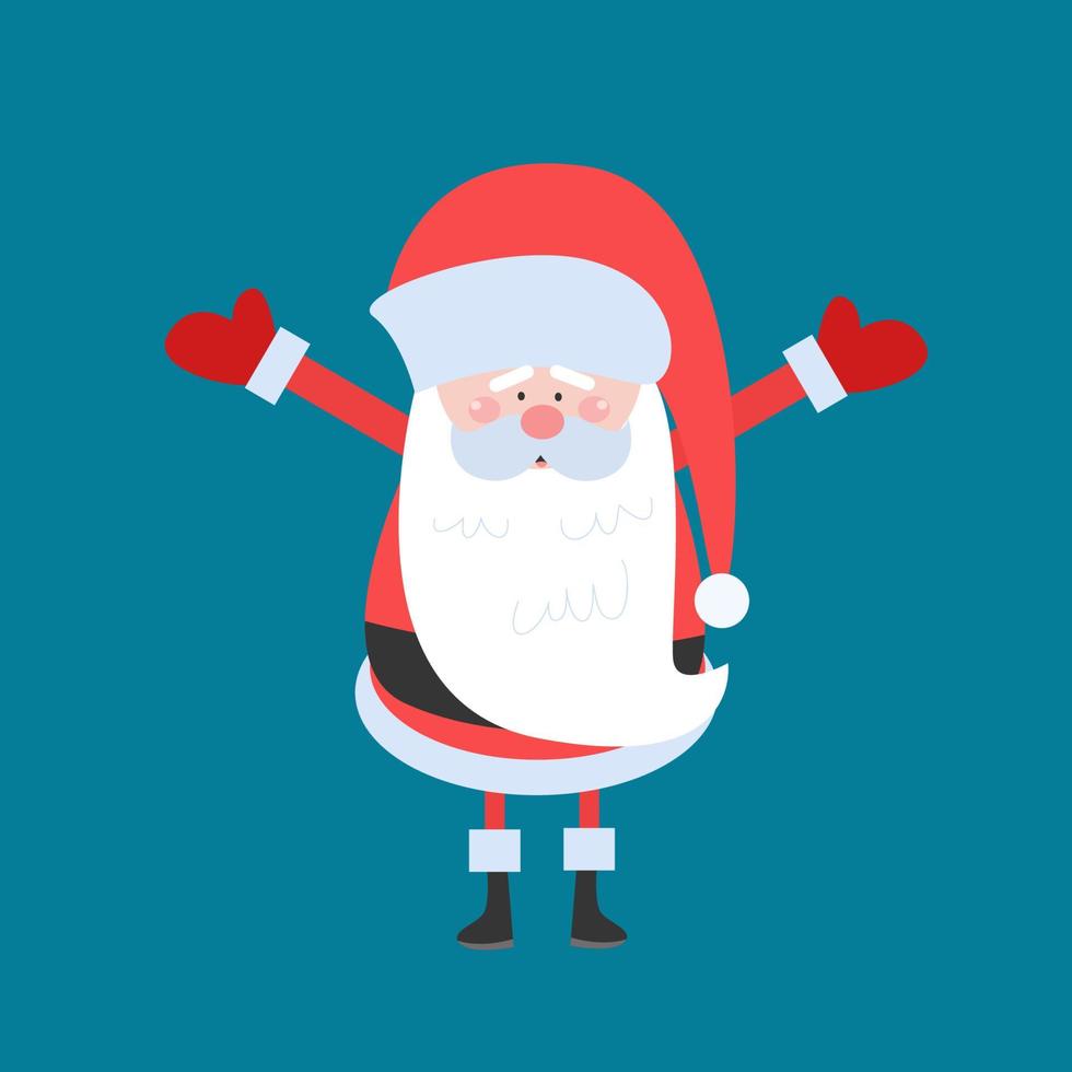 Santa claus character in flat design vector