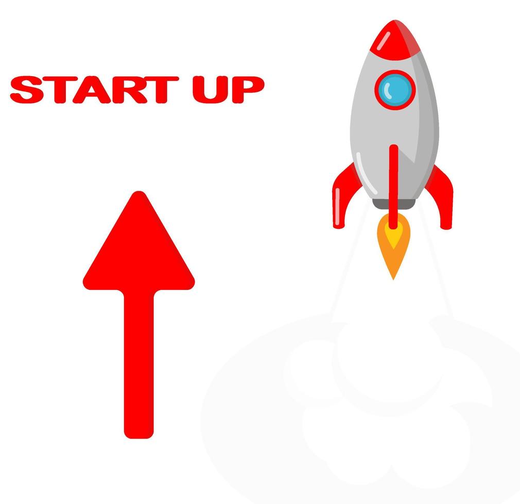 Startup project concept. Business flat design. Vector illustration