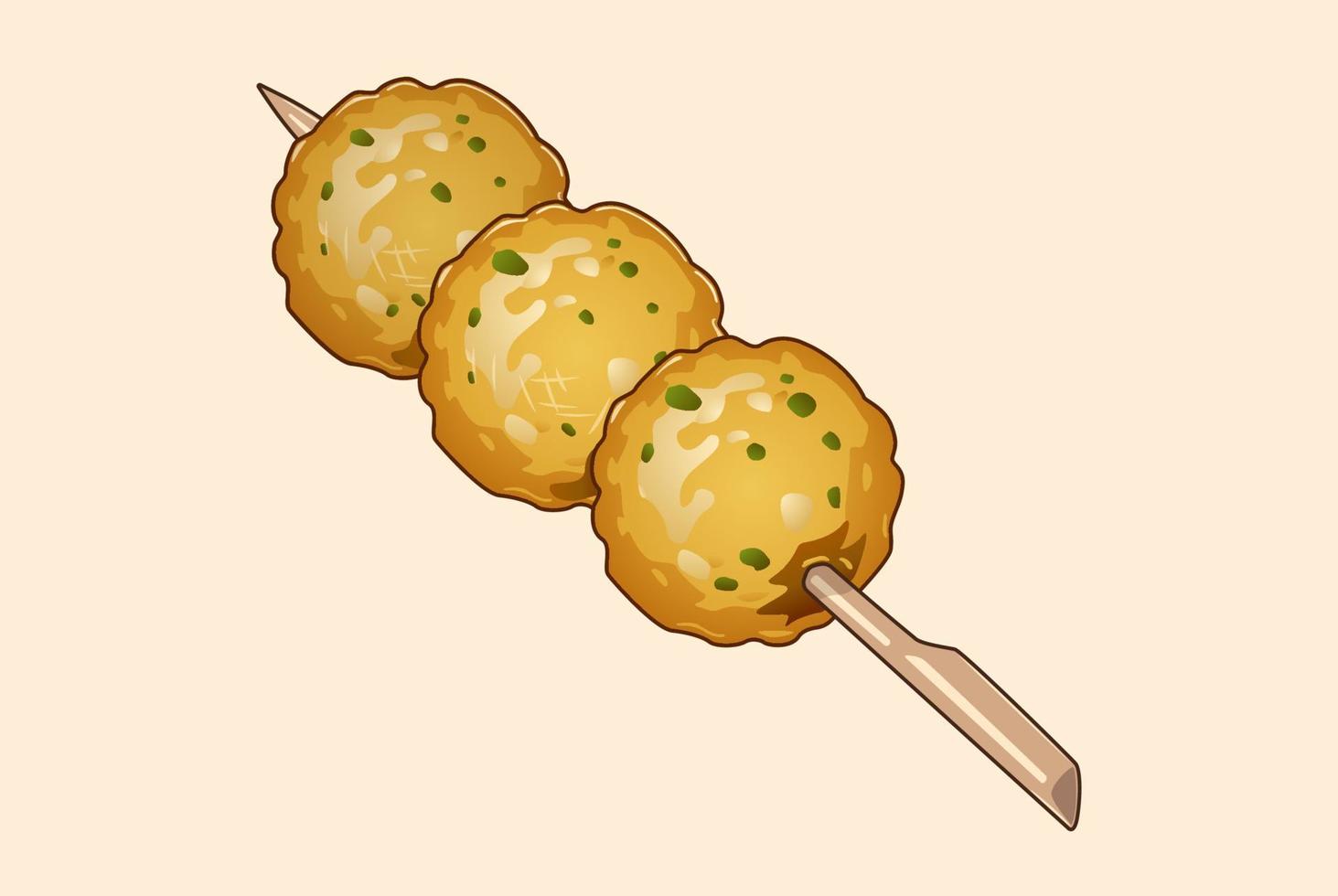 brochette chicken in vector design