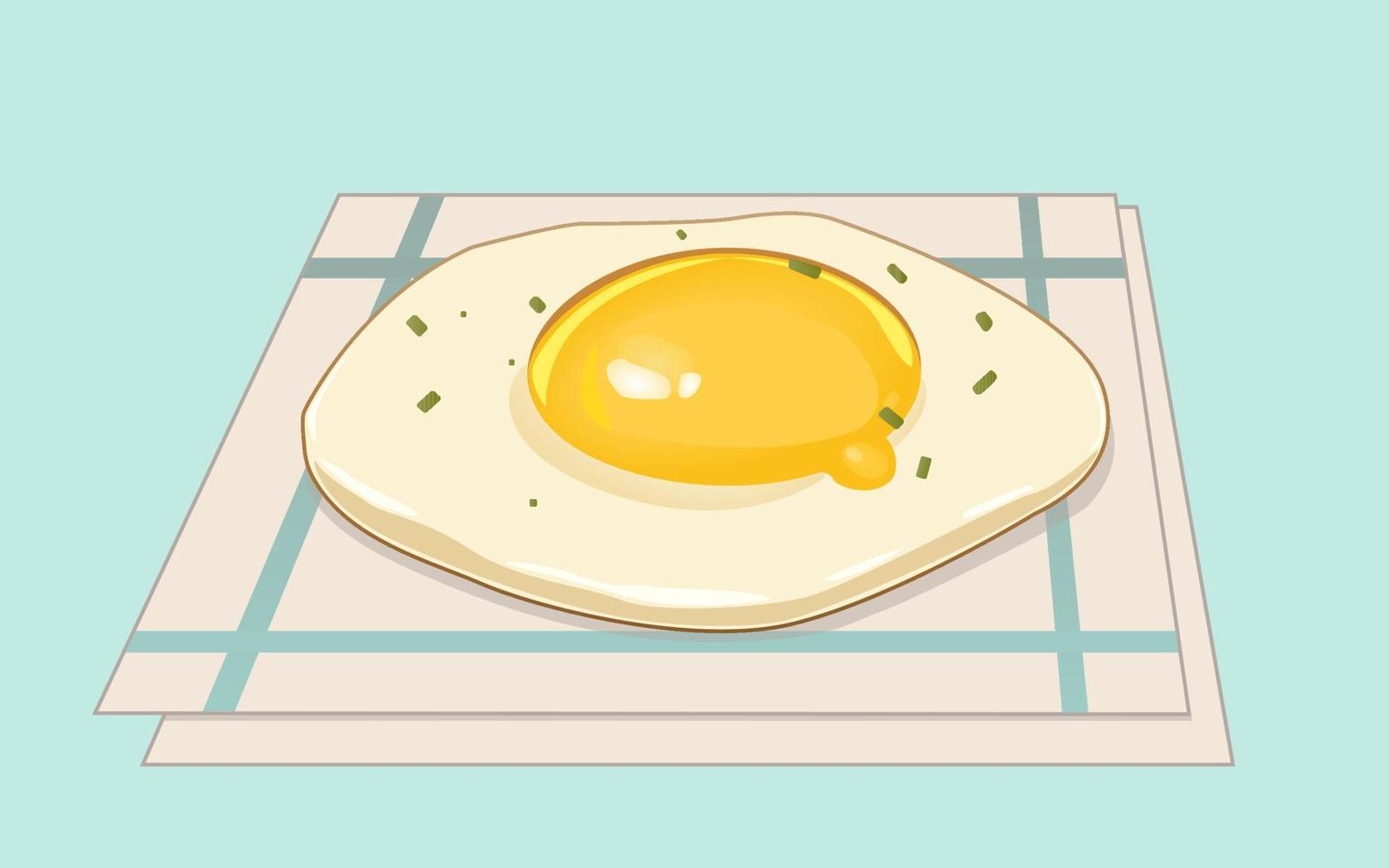 fried egg in vector design
