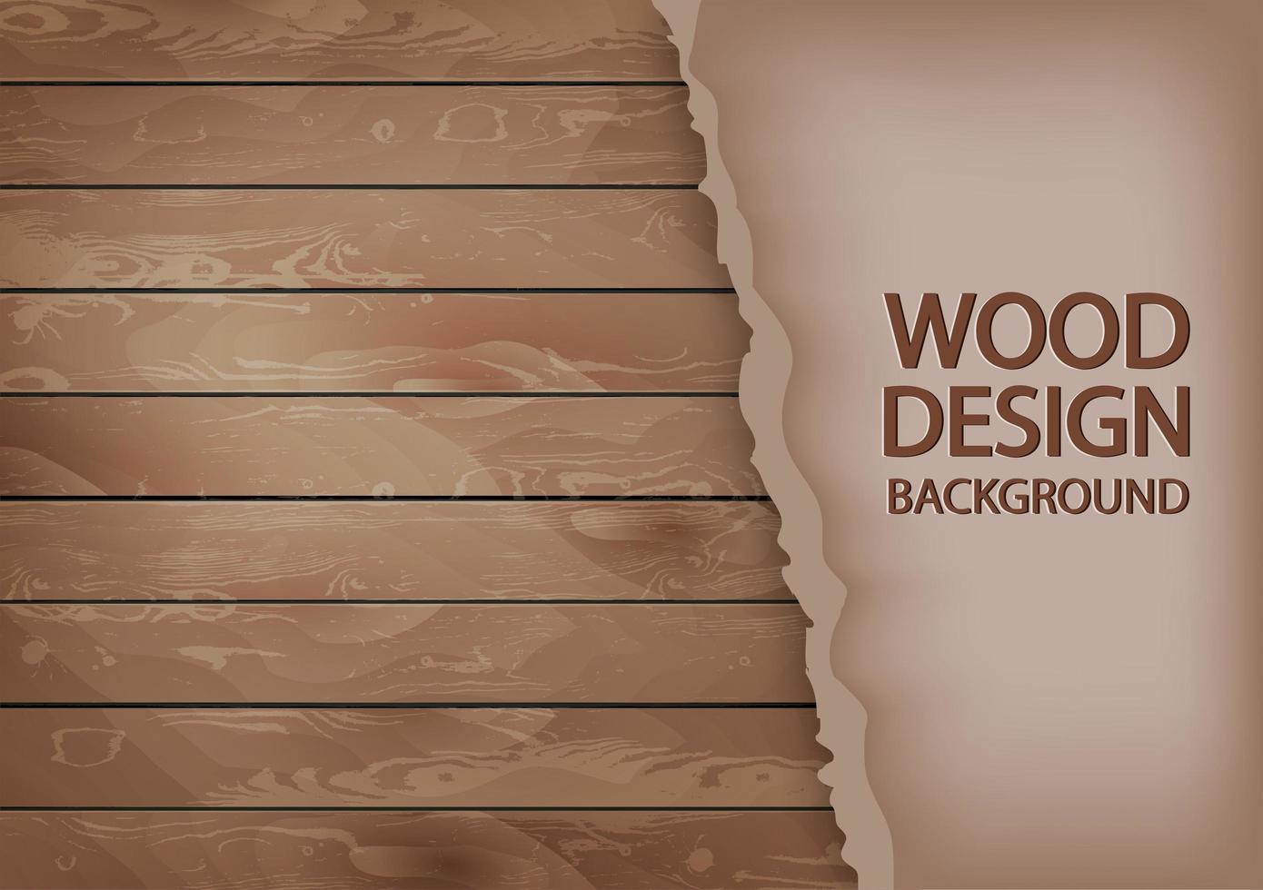 Torn paper on old wooden background vector. vector