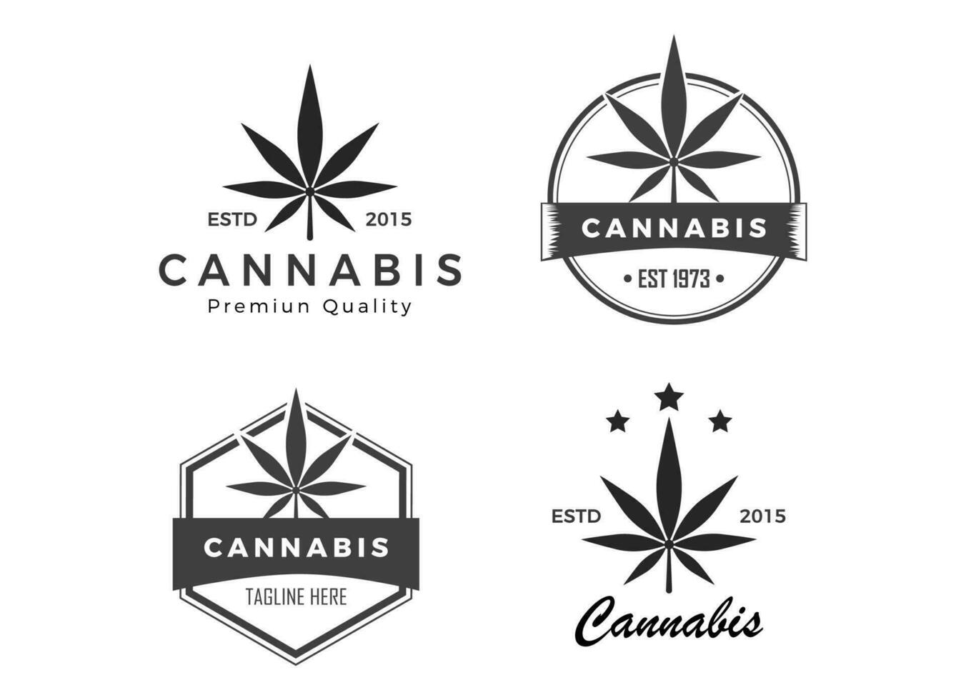 ilustración vectorial del logotipo de marihuana. vector