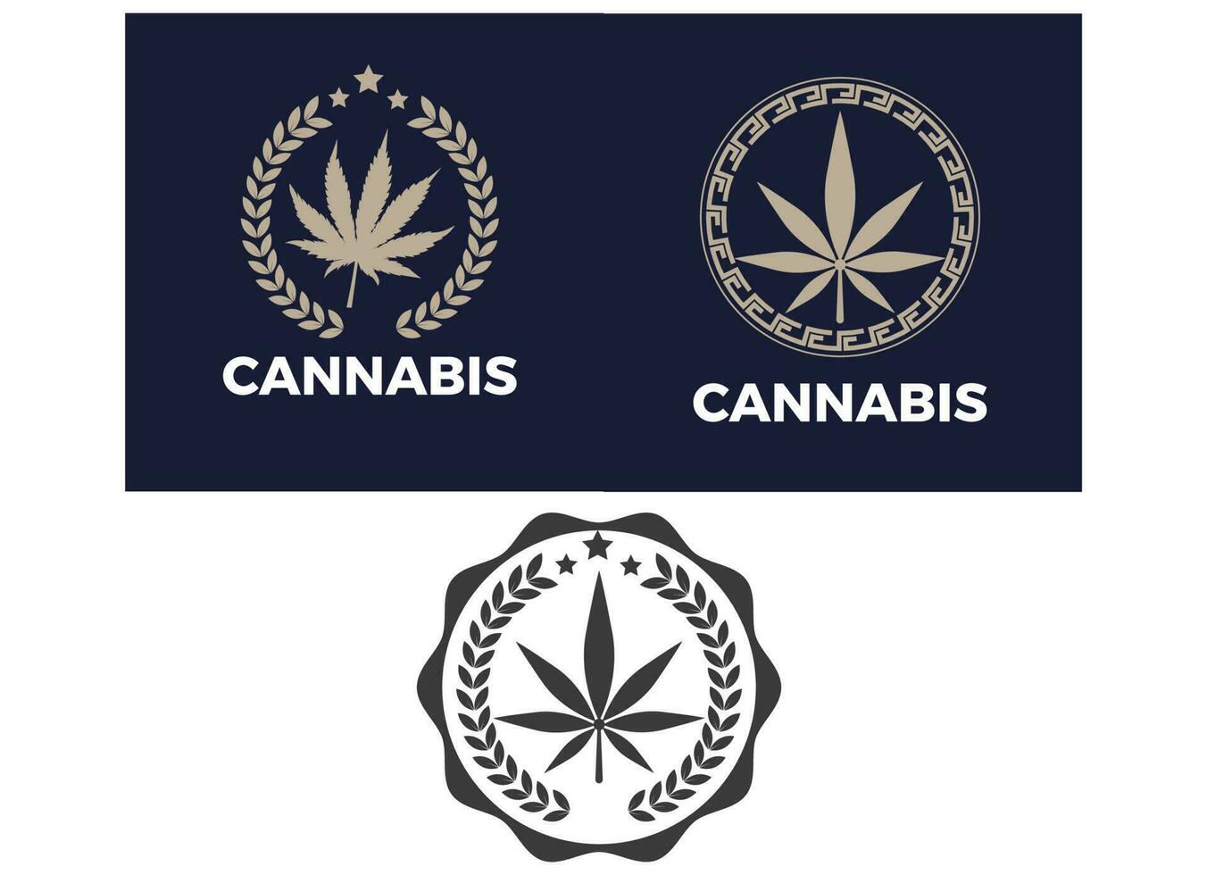 ilustración vectorial del logotipo de marihuana. vector