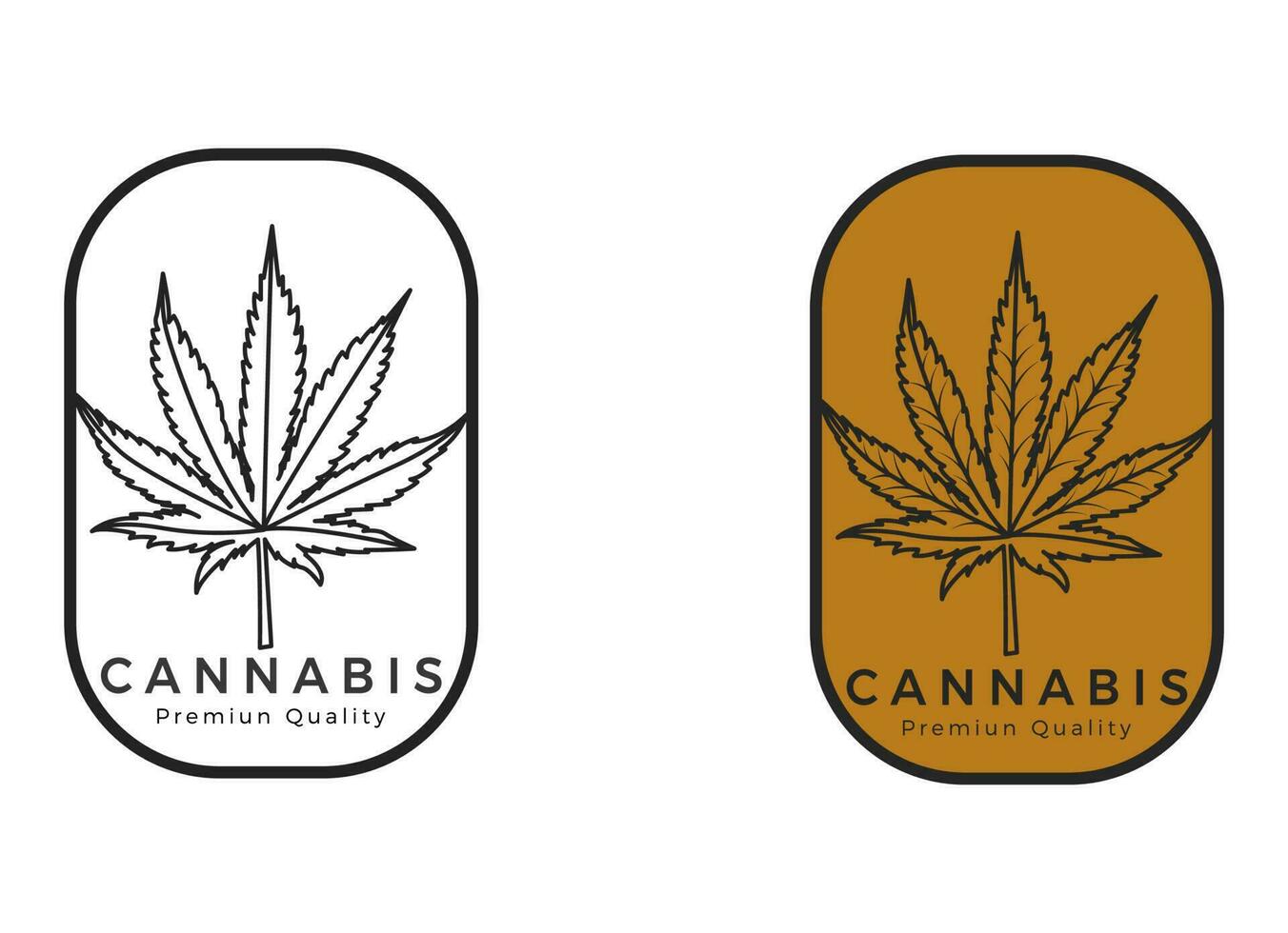 ilustración vectorial del logotipo de marihuana. vector