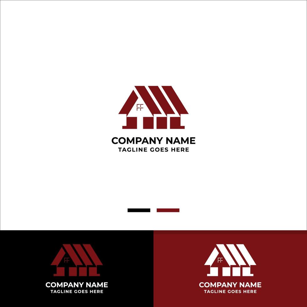 Unique and minimalist Real estate Logo vector
