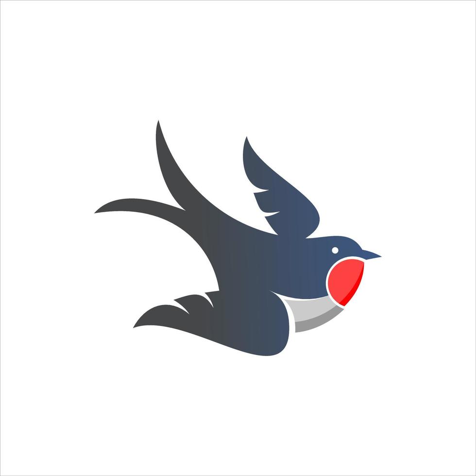 Swallow Bird Animal Mascot Illustration vector