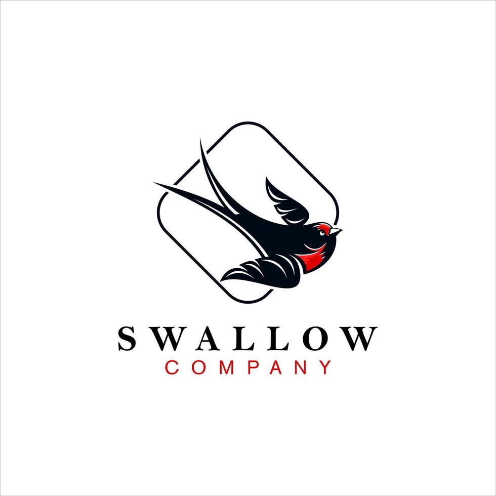 Sophisticated Swallow Bird Animal Mascot vector
