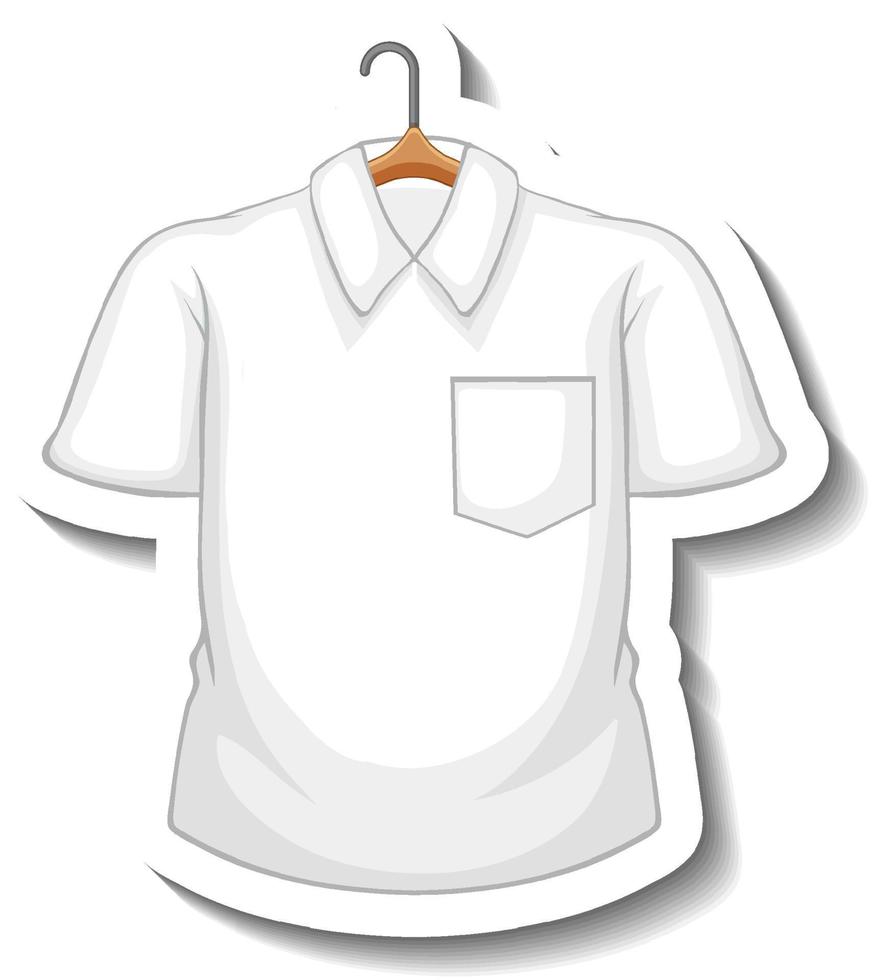 pegatina camisa blanca con perchero vector