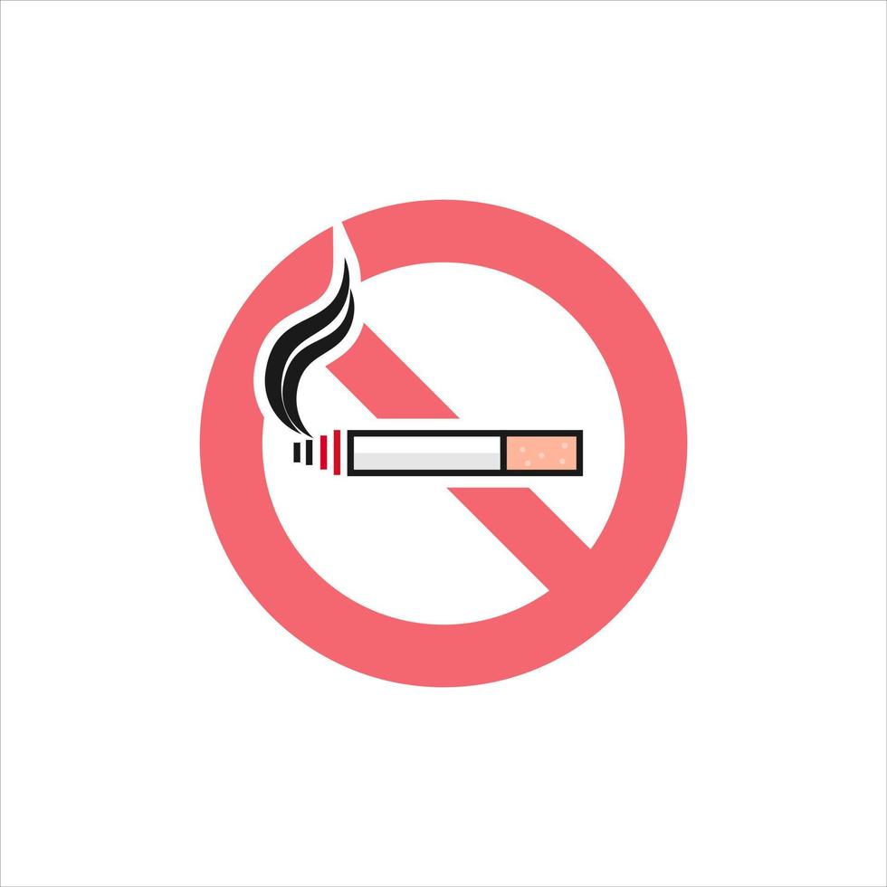 signo de no fumar símbolo ilustración plana vector