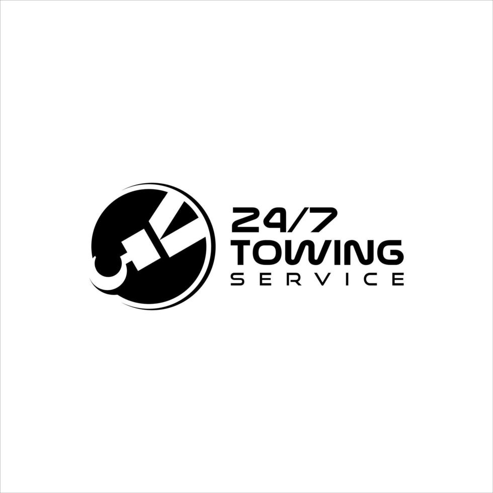 Simple Tow Service Logo Business Template vector