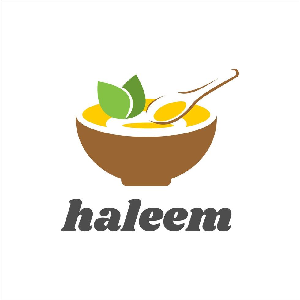 Bowl of Haleem food vector