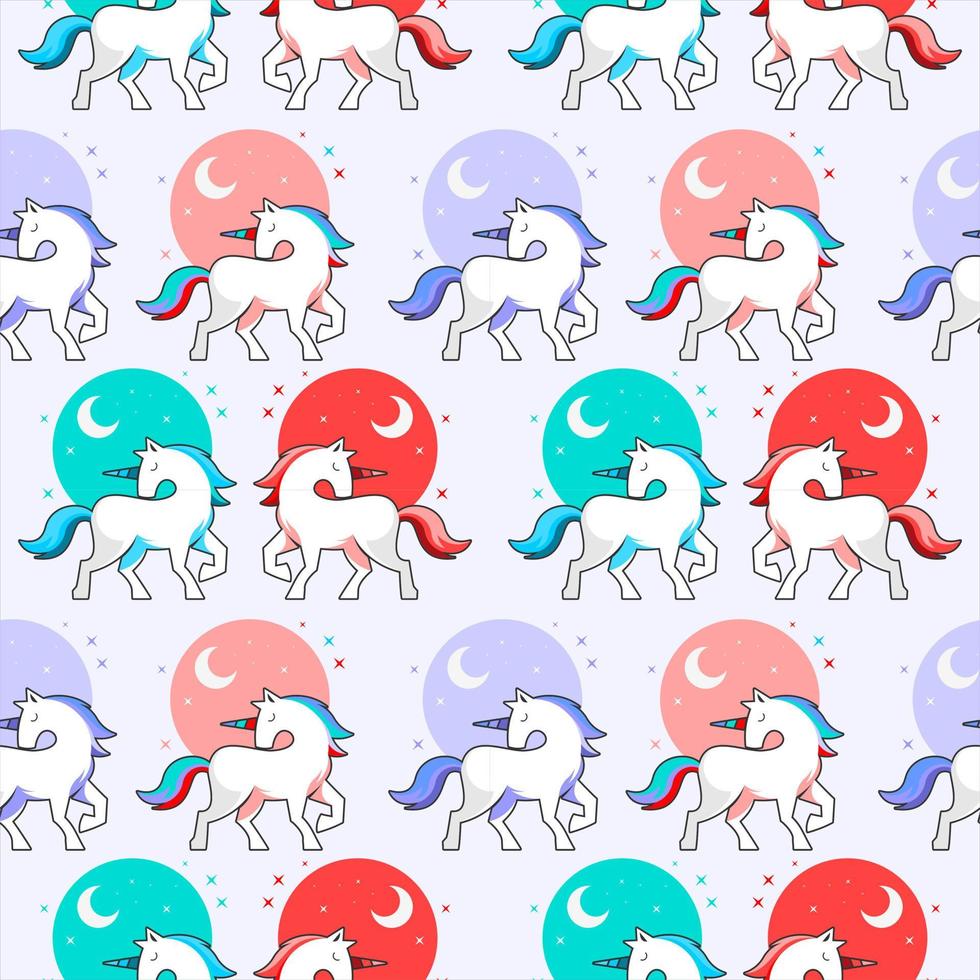 dibujos animados pony caballo de patrones sin fisuras vector