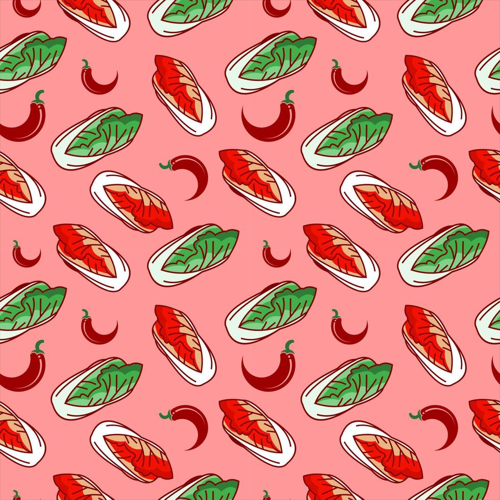 Kimchi seamless pattern vector