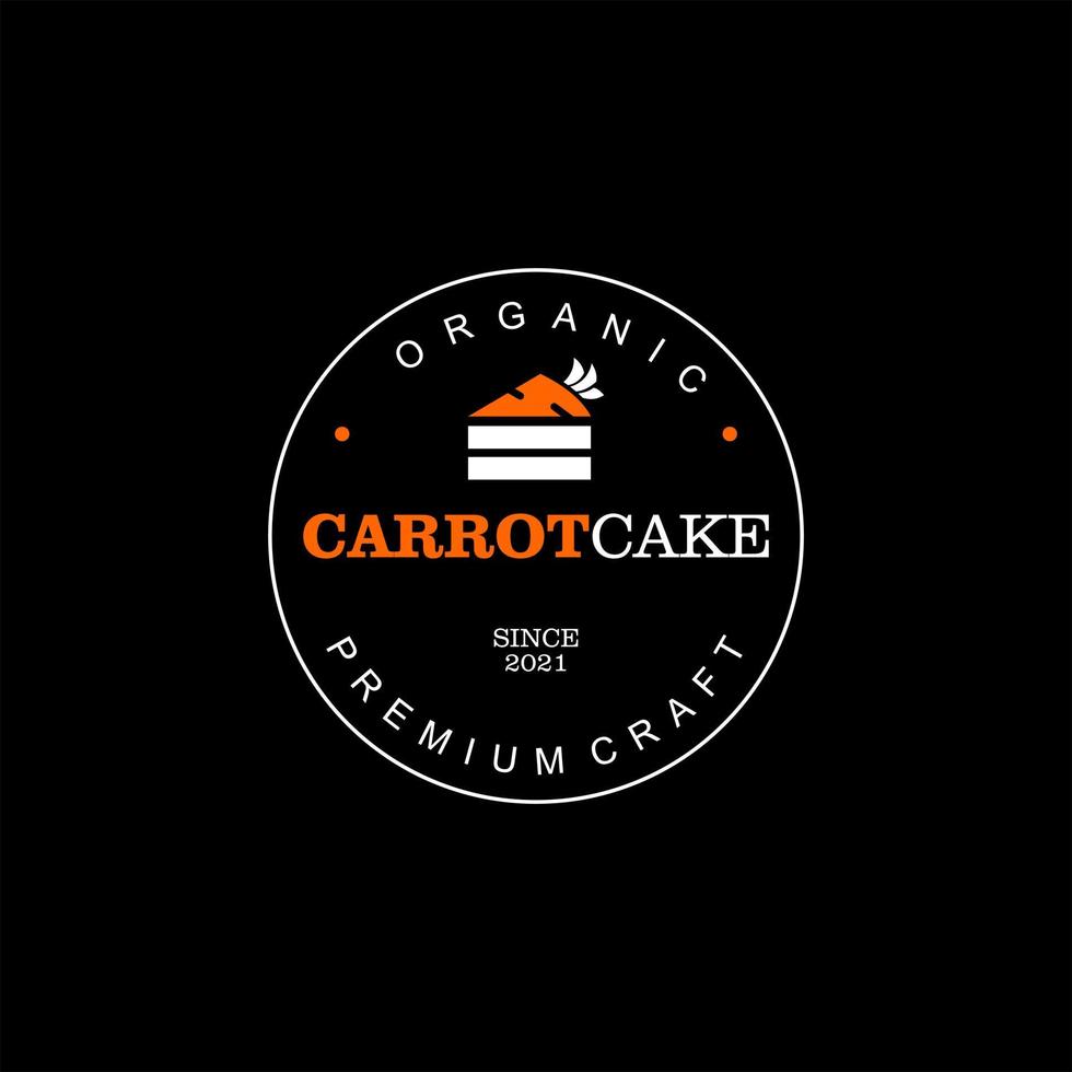 Bakery Logo Carrot Cakes Badge vector