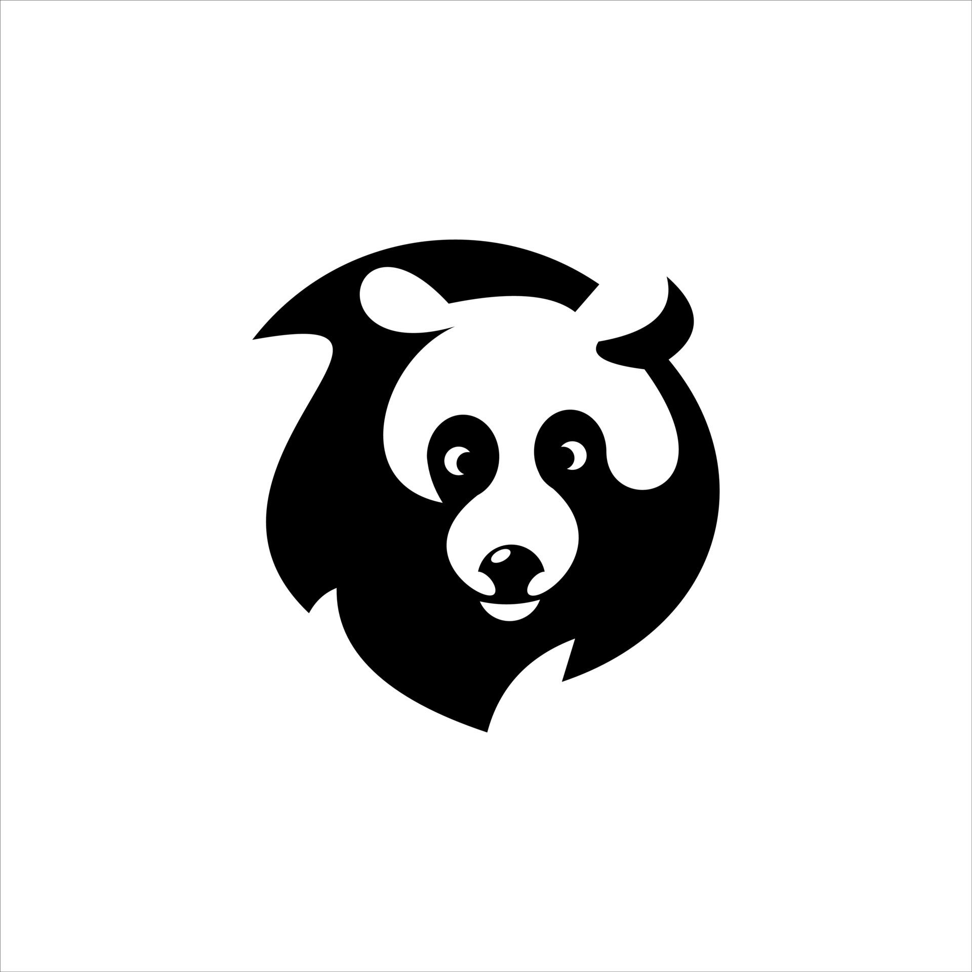 Abstract Panda Bear Face Illustration 5094401 Vector Art at Vecteezy