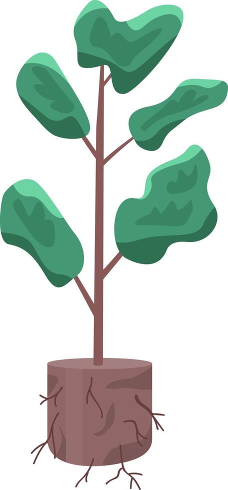 Plant for cultivating semi flat color vector object