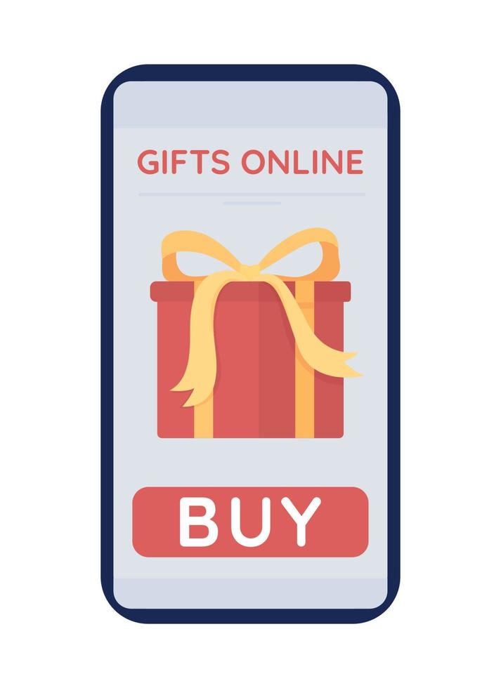 Mobile store semi flat color vector object