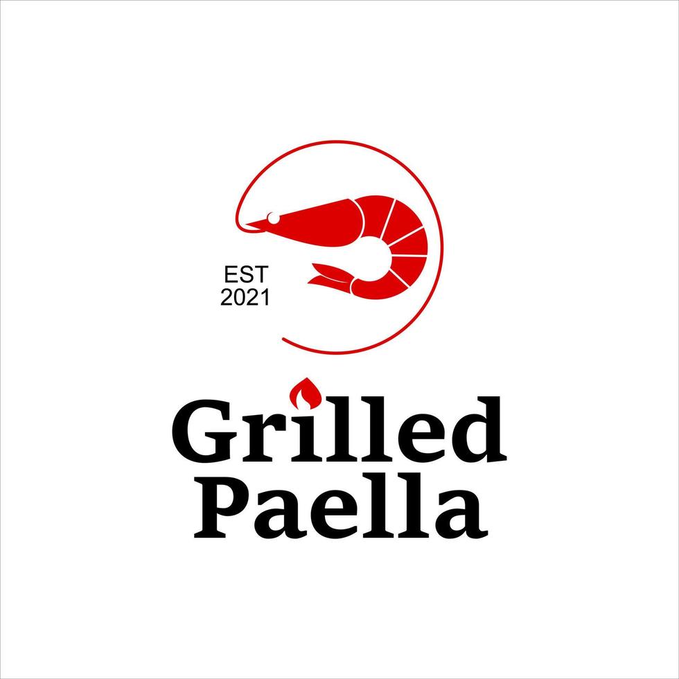 Tasty Seafood Dish Paella Vector