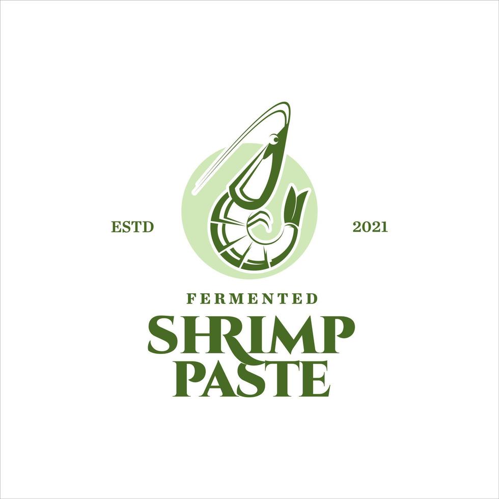 Shrimp Paste Badge Traditional Asian Food vector