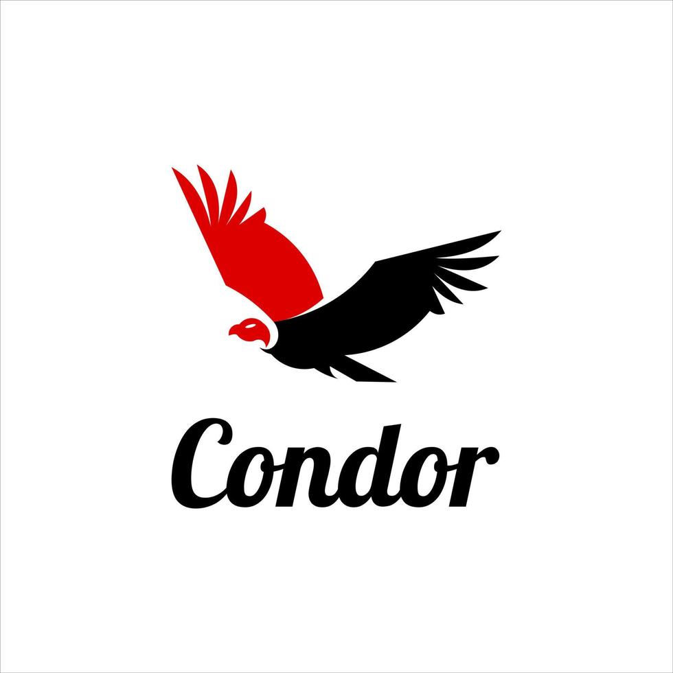 condor flying abstract bird silhouette vector