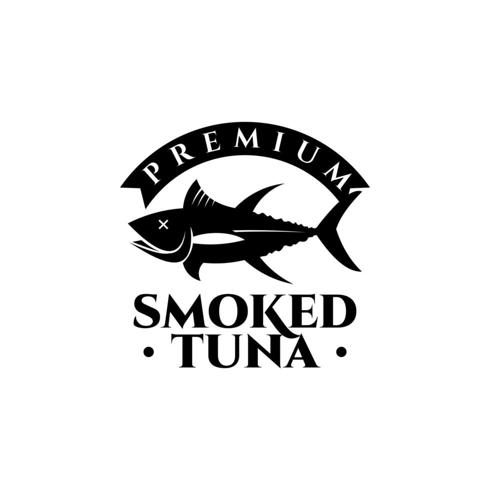 Smoked Tuna Fish Premium Seafood vector