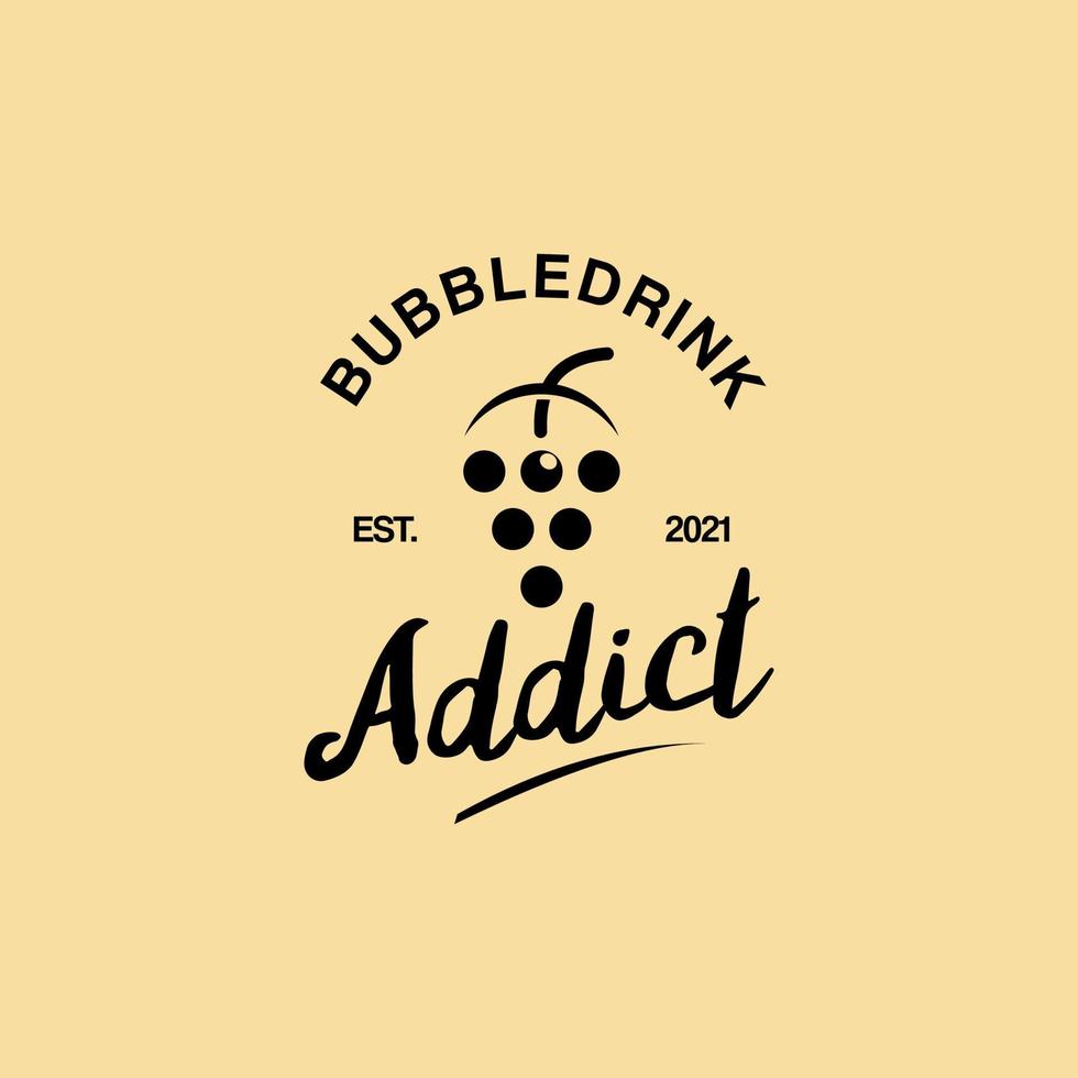 Simple Retro Bubble Drink vector