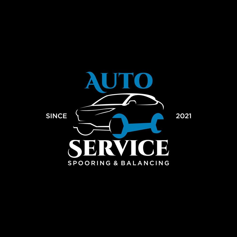 automotive service with modern car vector