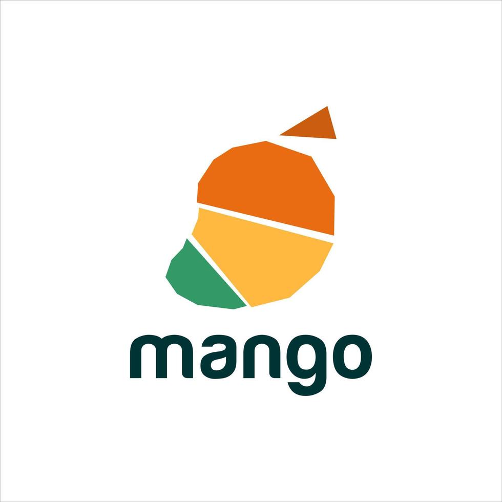 Fun Abstract mango bold shape vector